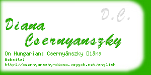 diana csernyanszky business card